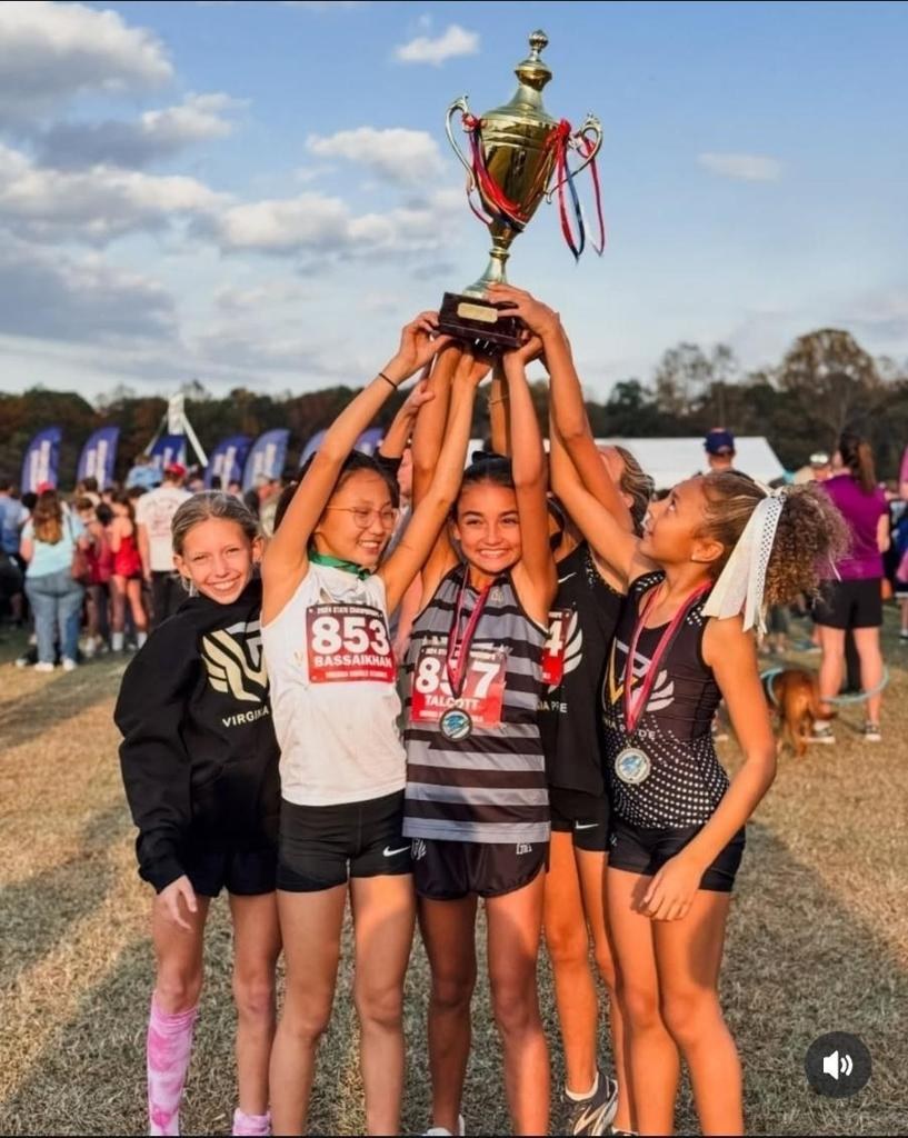Virginia Pride athletes together at a cross-country event