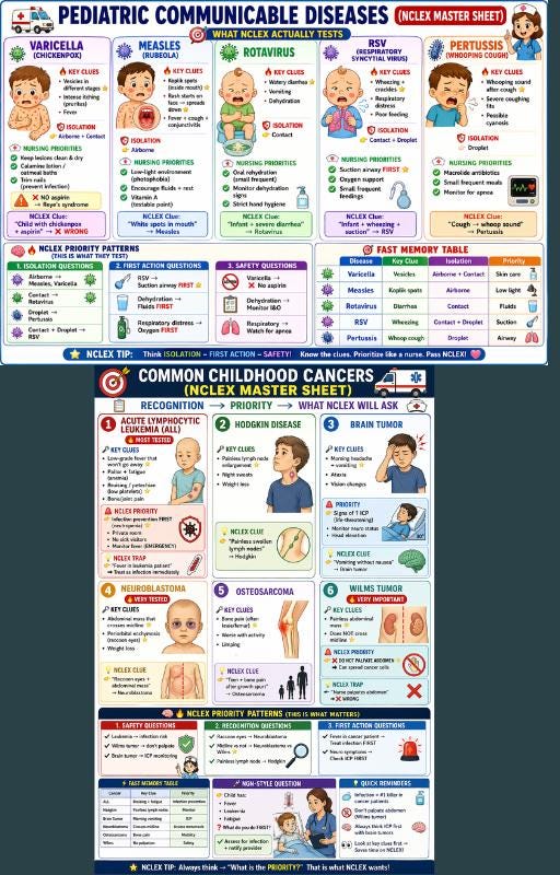Communicable Diseases of Childhood Medical Reference Guide Educational Poster Chart cover
