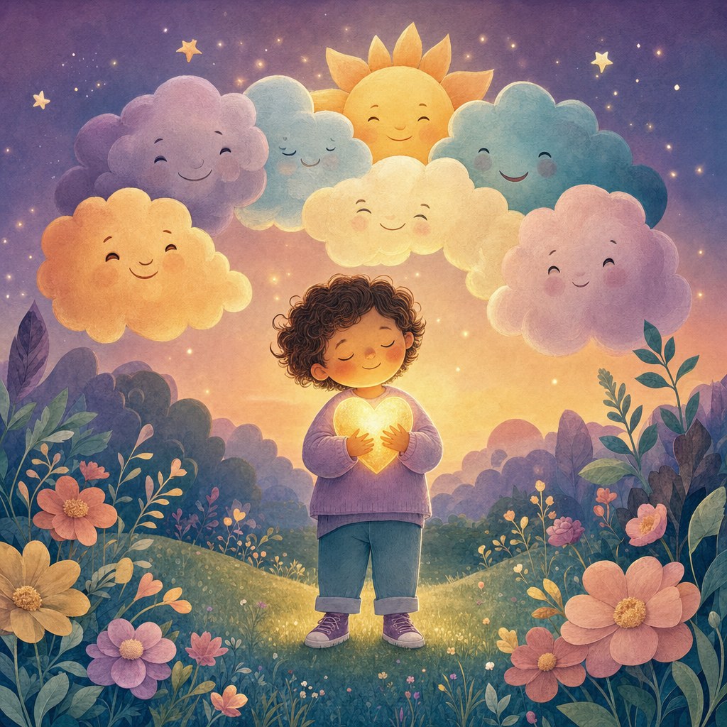 Zana Bright World characters exploring feelings together
