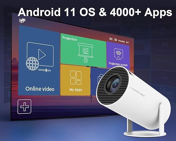Compact mini projector for a flexible home entertainment setup