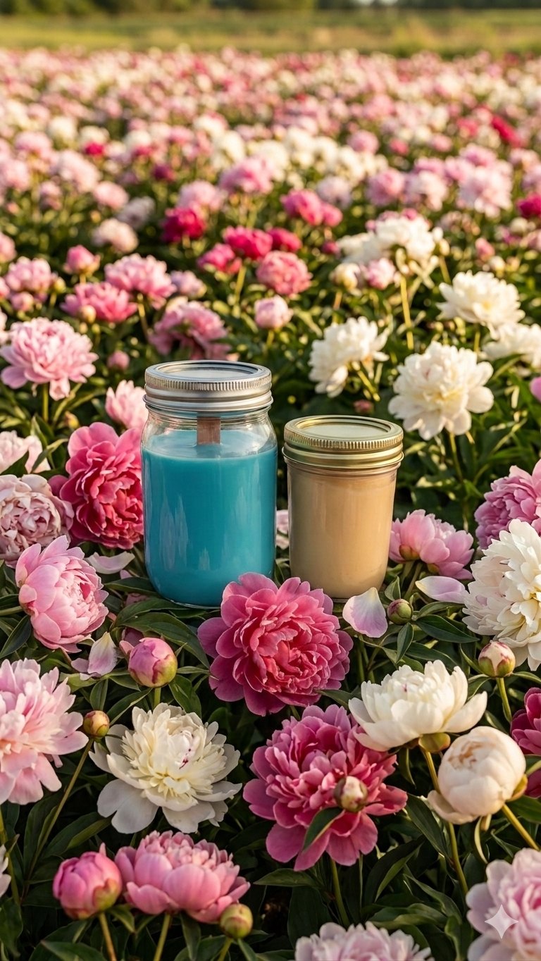 Peony candle from Leigh’s Mystic Candles