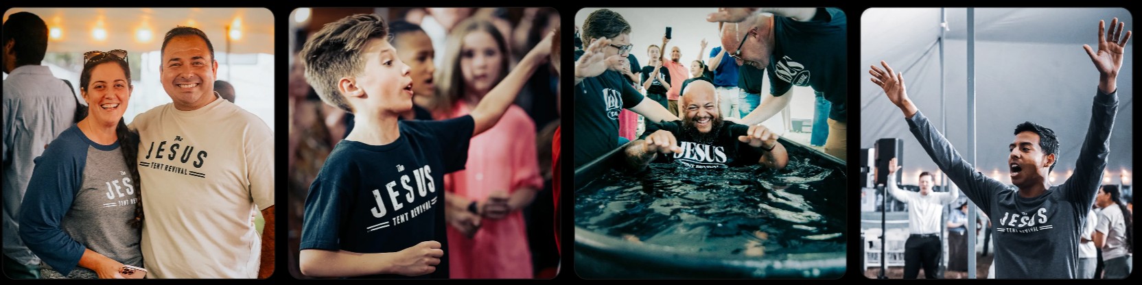 Jesus Tent Revival worship and community moments