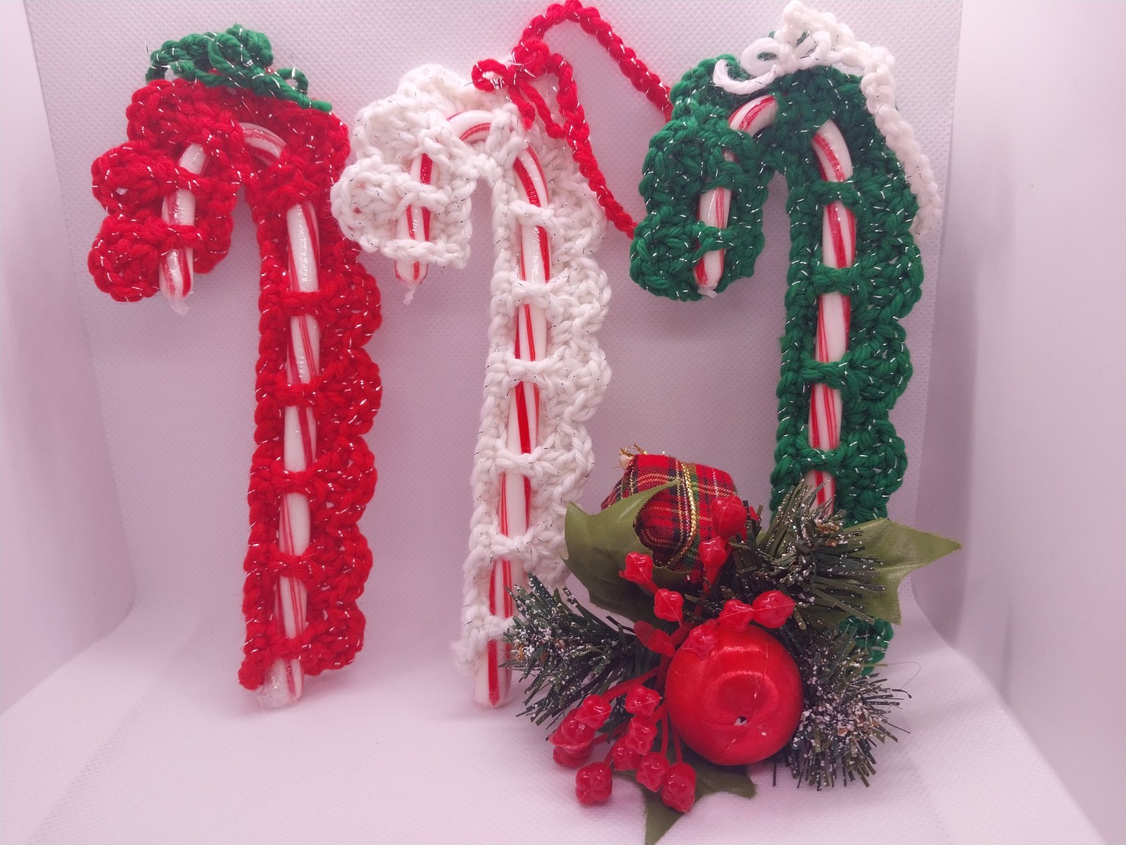 Victorian Candy Cane Cover Ornaments: Christmas Tree Decor