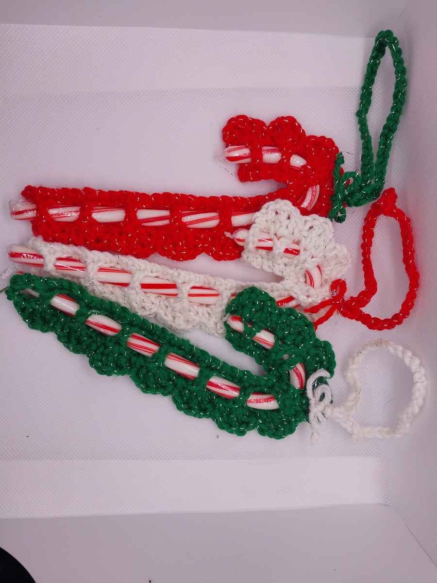 Victorian Candy Cane Cover Ornaments: Christmas Tree Decor, view 2