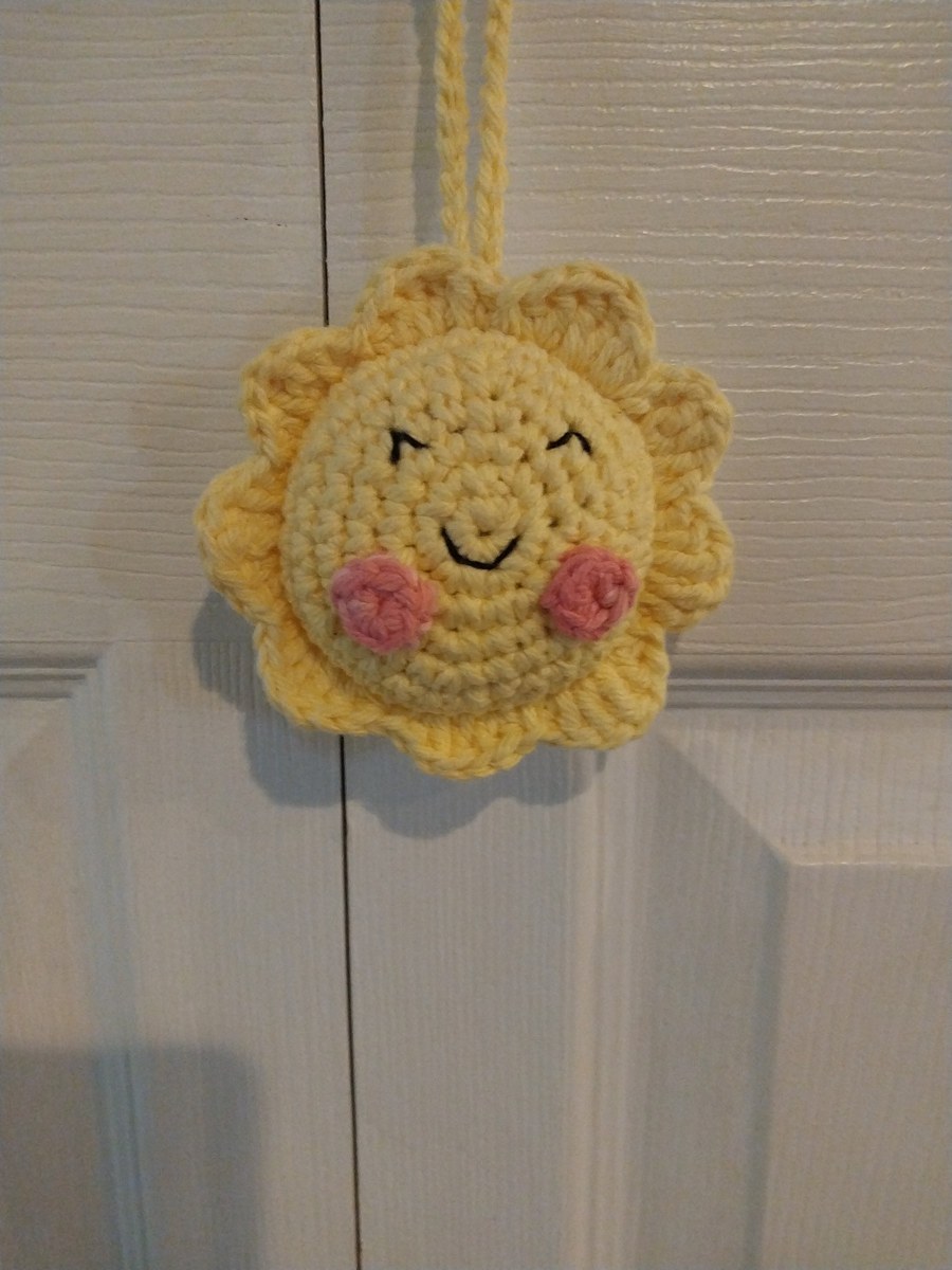 Sun rearview mirror car charm, view 2