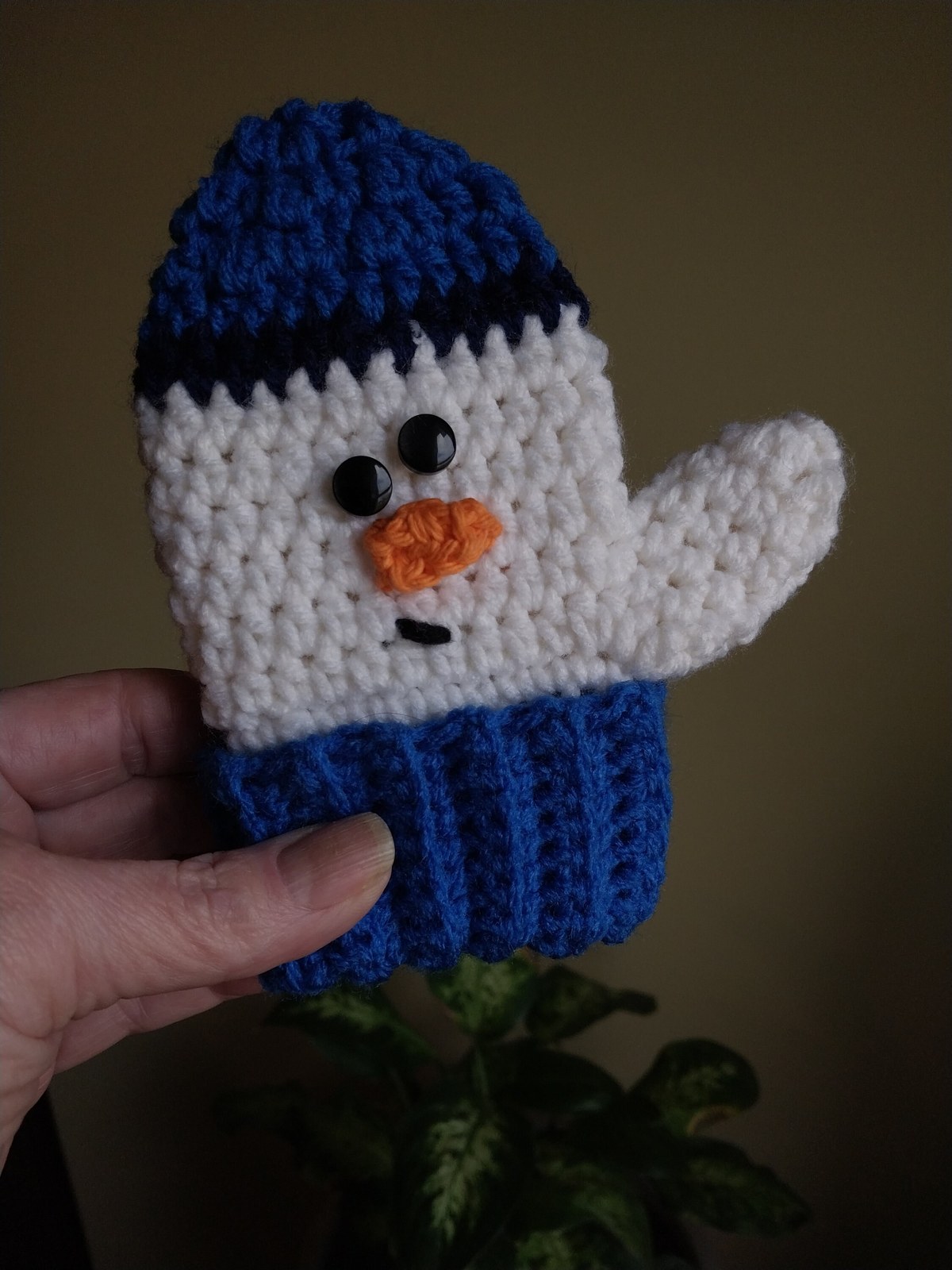 Snowman kid's mittens