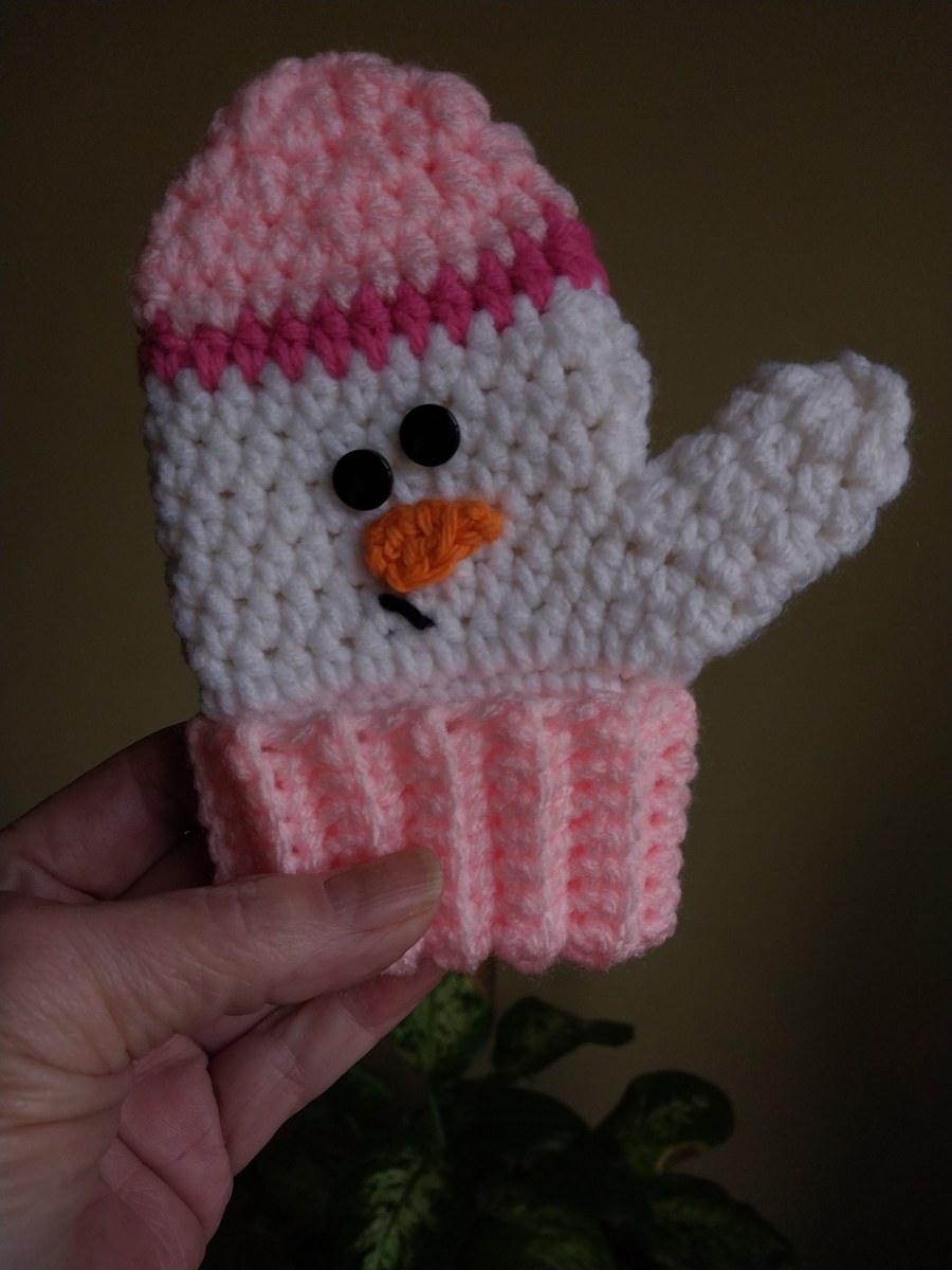 Snowman kid's mittens, view 2