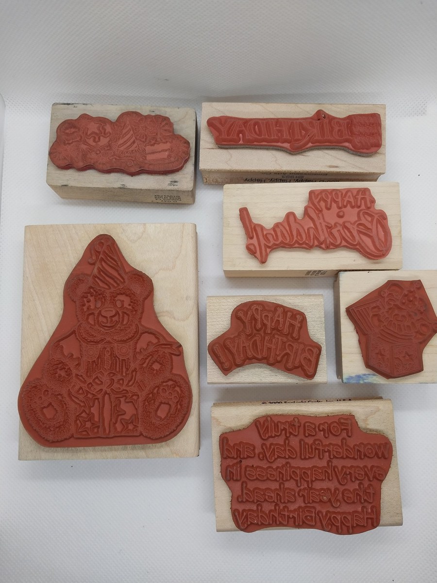 Birthday Rubber Stamp Blocks: Bear & Sayings, view 3