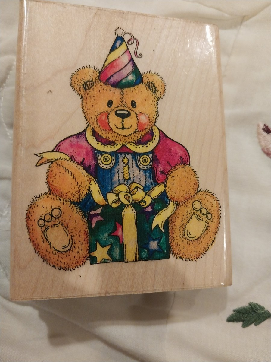 Birthday Rubber Stamp Blocks: Bear & Sayings, view 4