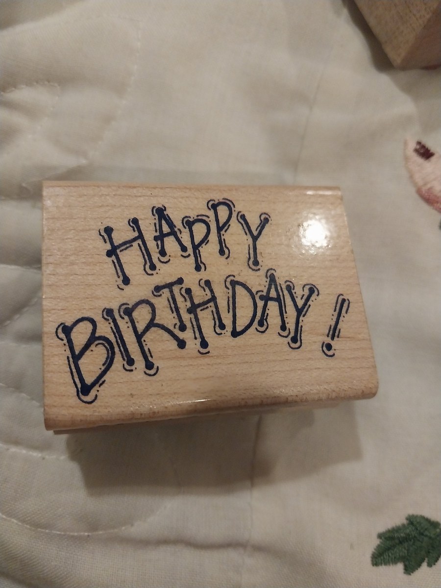 Birthday Rubber Stamp Blocks: Bear & Sayings, view 5