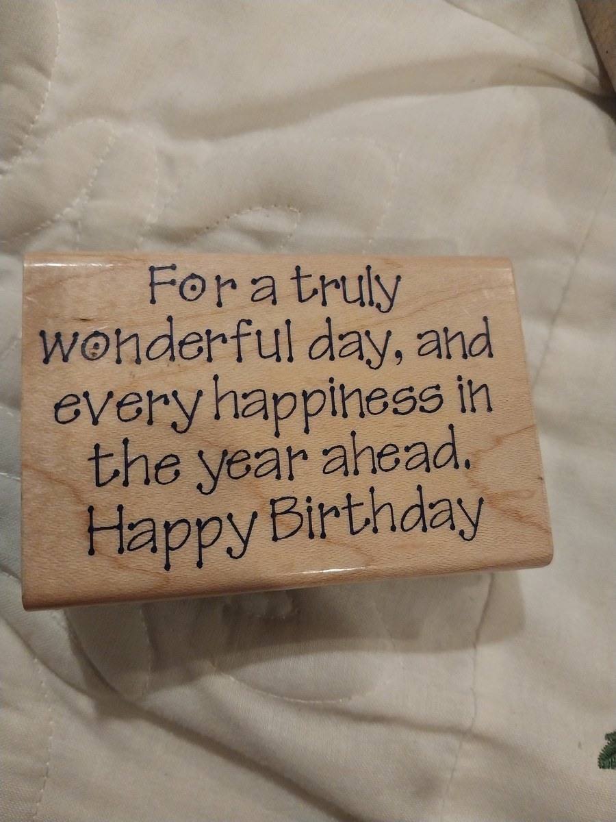 Birthday Rubber Stamp Blocks: Bear & Sayings, view 9