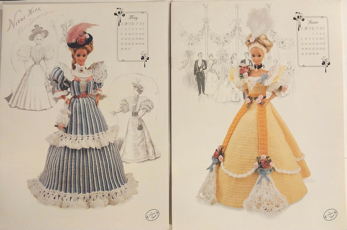 1994 Annie's Victorian Barbie Dress Crochet Patterns: Collector's Set, view 4