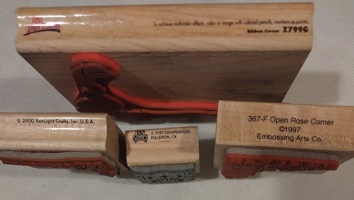 Border rubber wood block stamps, view 3