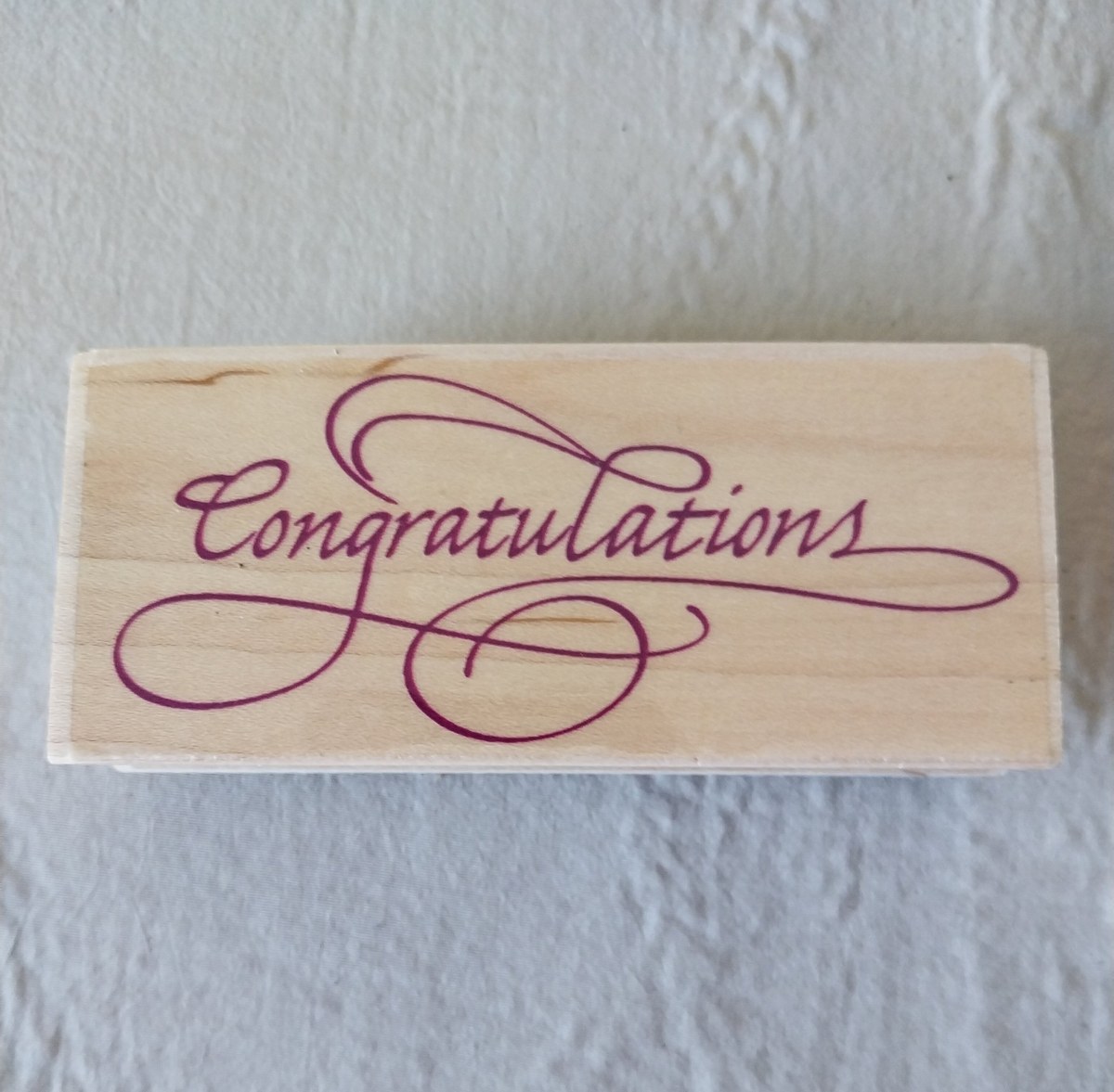 Vintage Wood Block Rubber Stamps – Thank You, Congratulations, Feliz Aniversario – Scrapbooking, Card Making, Crafts, view 7