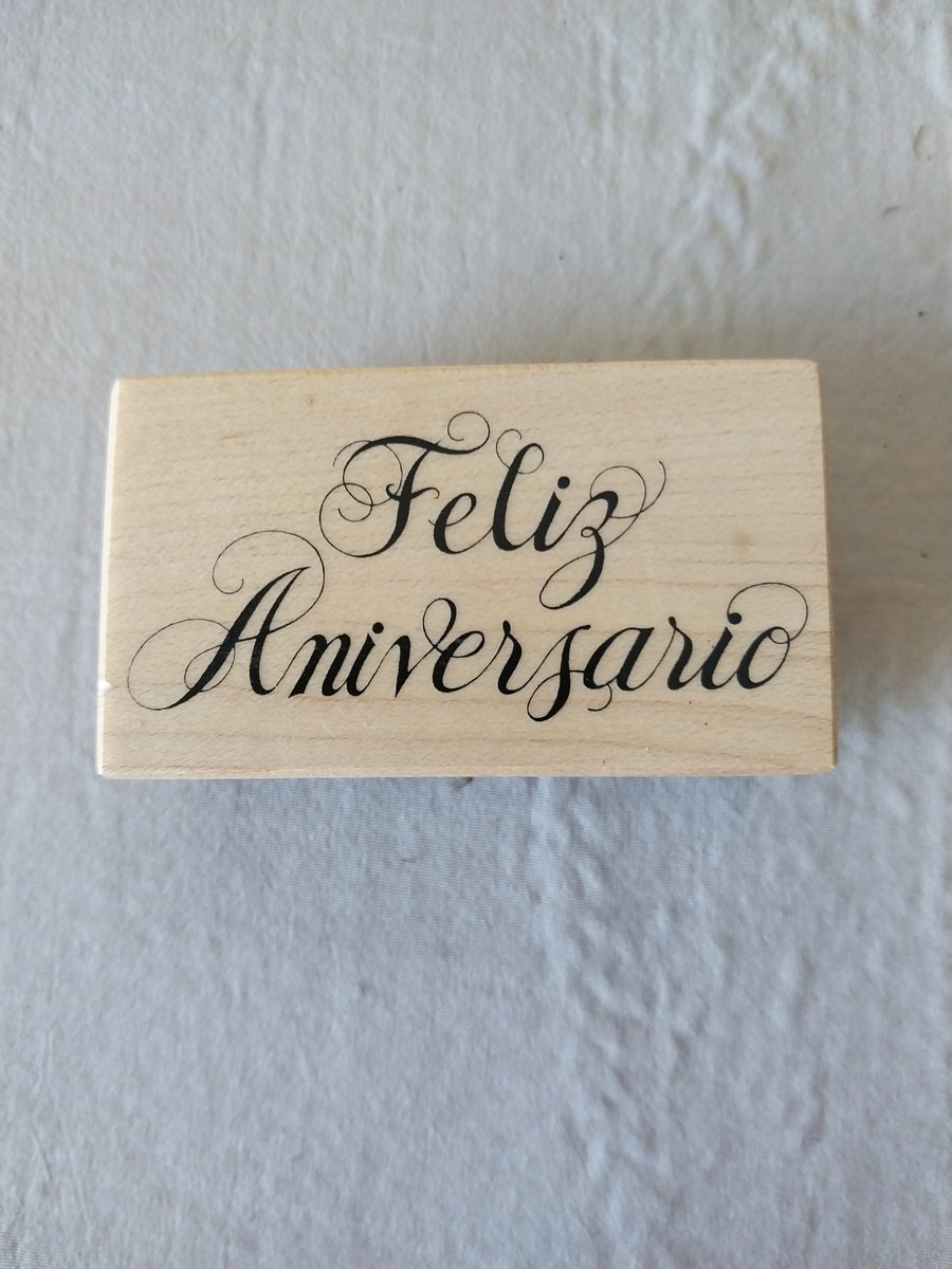 Vintage Wood Block Rubber Stamps – Thank You, Congratulations, Feliz Aniversario – Scrapbooking, Card Making, Crafts, view 8