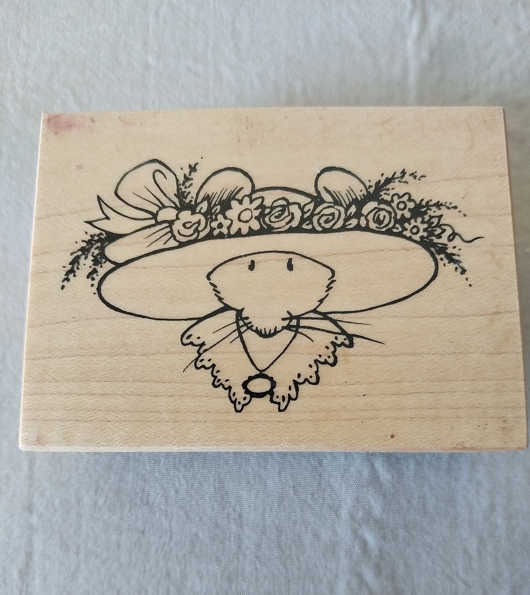 Vintage animal and butterfly rubber stamp wood blocks animals, view 5
