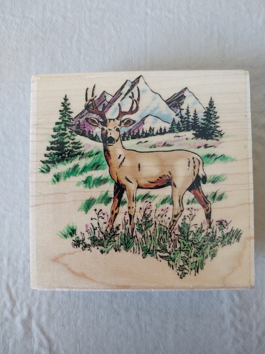 Vintage animal and butterfly rubber stamp wood blocks animals, view 8