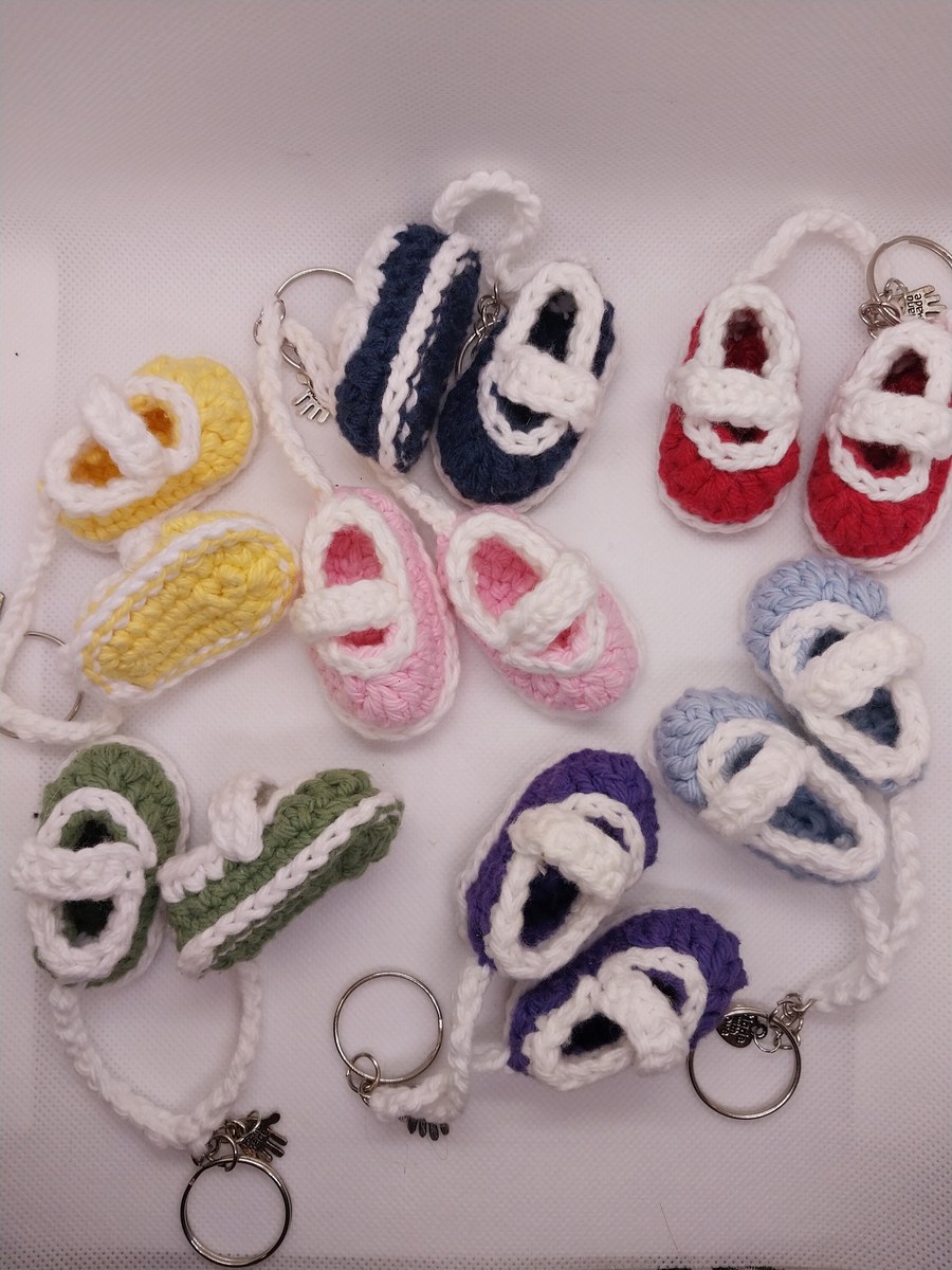 Tiny Toes Keepsake: Baby Shoe Keychain, view 2