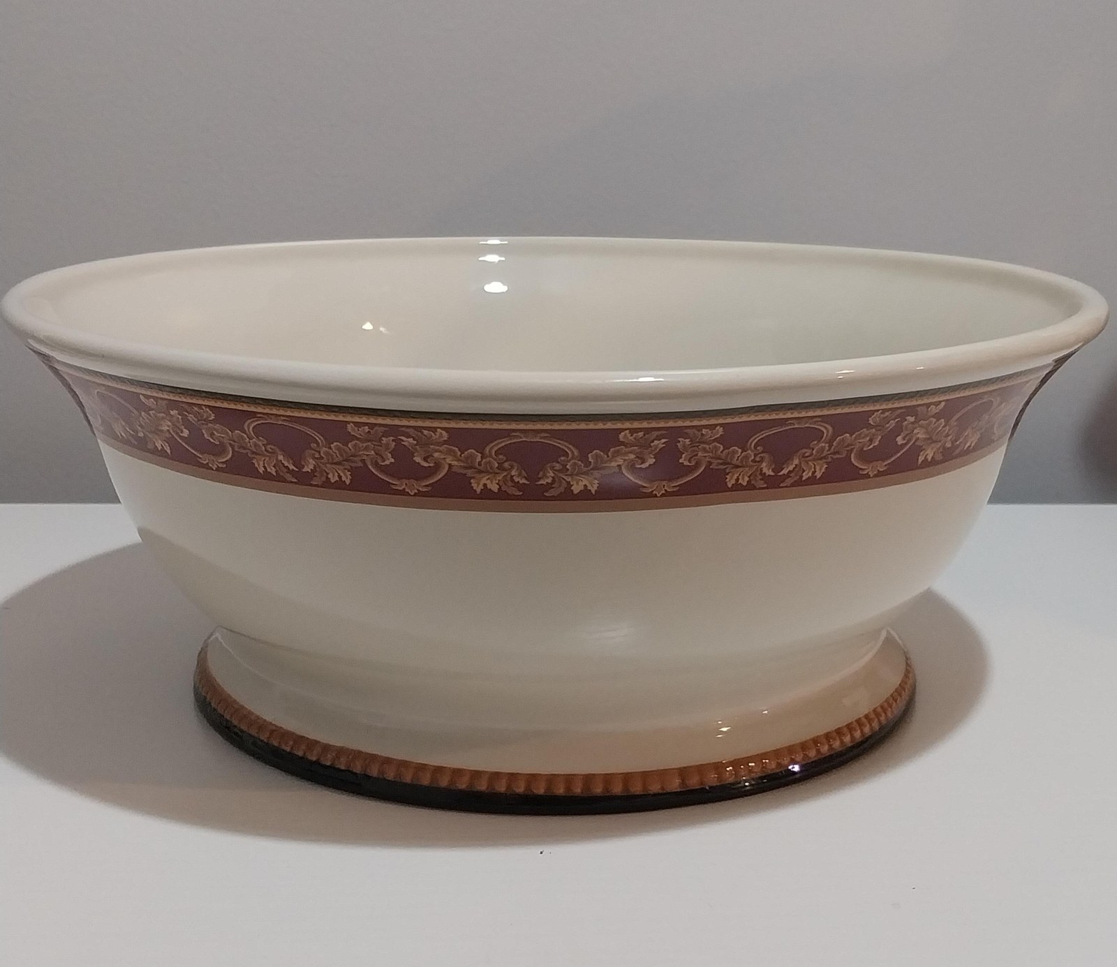 Raymond Waites Ancient Kingdom Serving Bowl: 1990s Ceramic Centerpiece