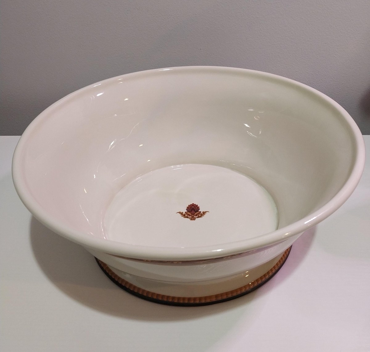 Raymond Waites Ancient Kingdom Serving Bowl: 1990s Ceramic Centerpiece, view 7