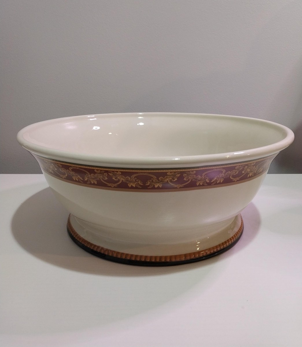 Raymond Waites Ancient Kingdom Serving Bowl: 1990s Ceramic Centerpiece, view 8
