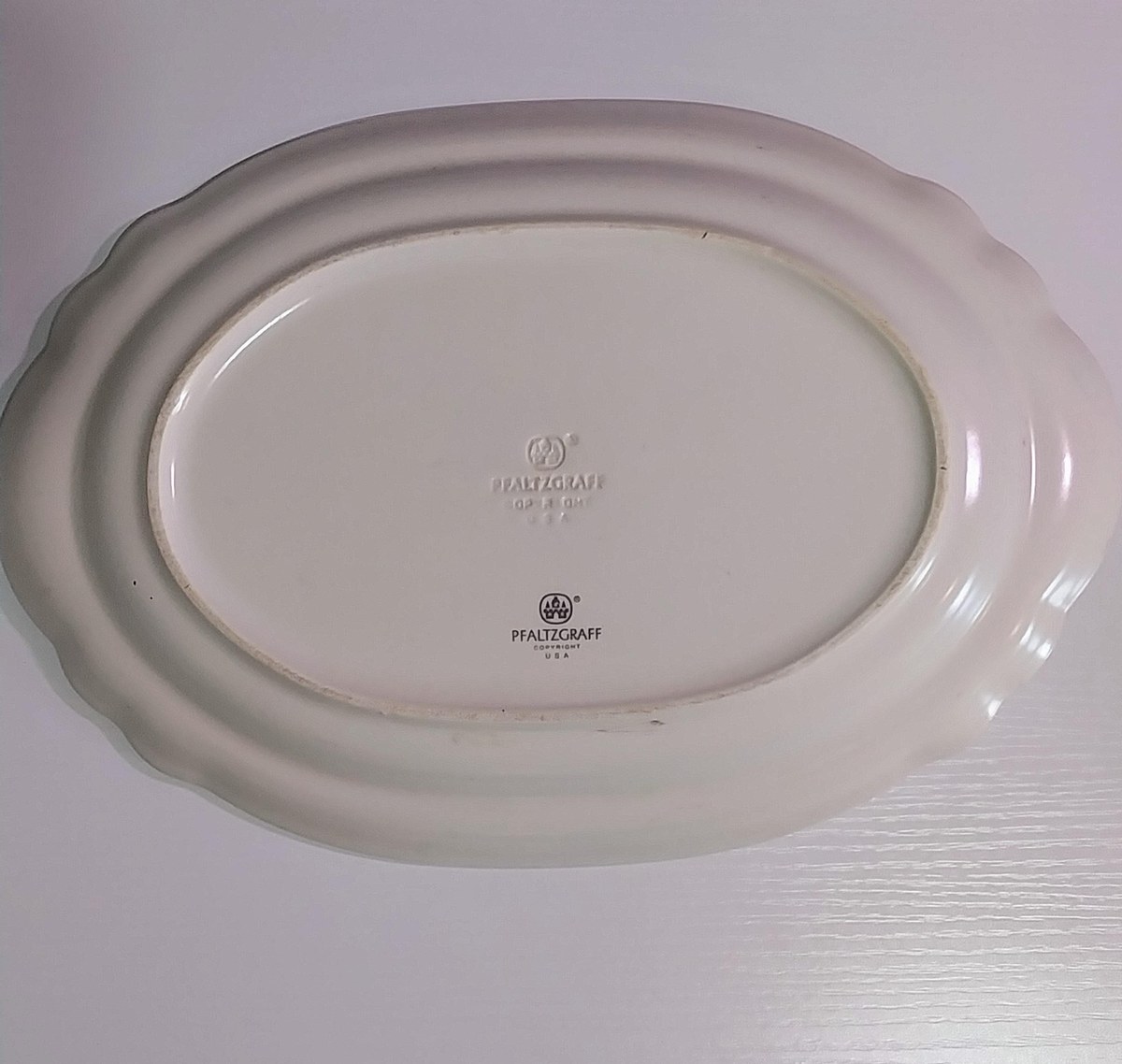Vintage Pfaltzgraff Tea Rose Platter: 1980s Floral Stoneware, view 3