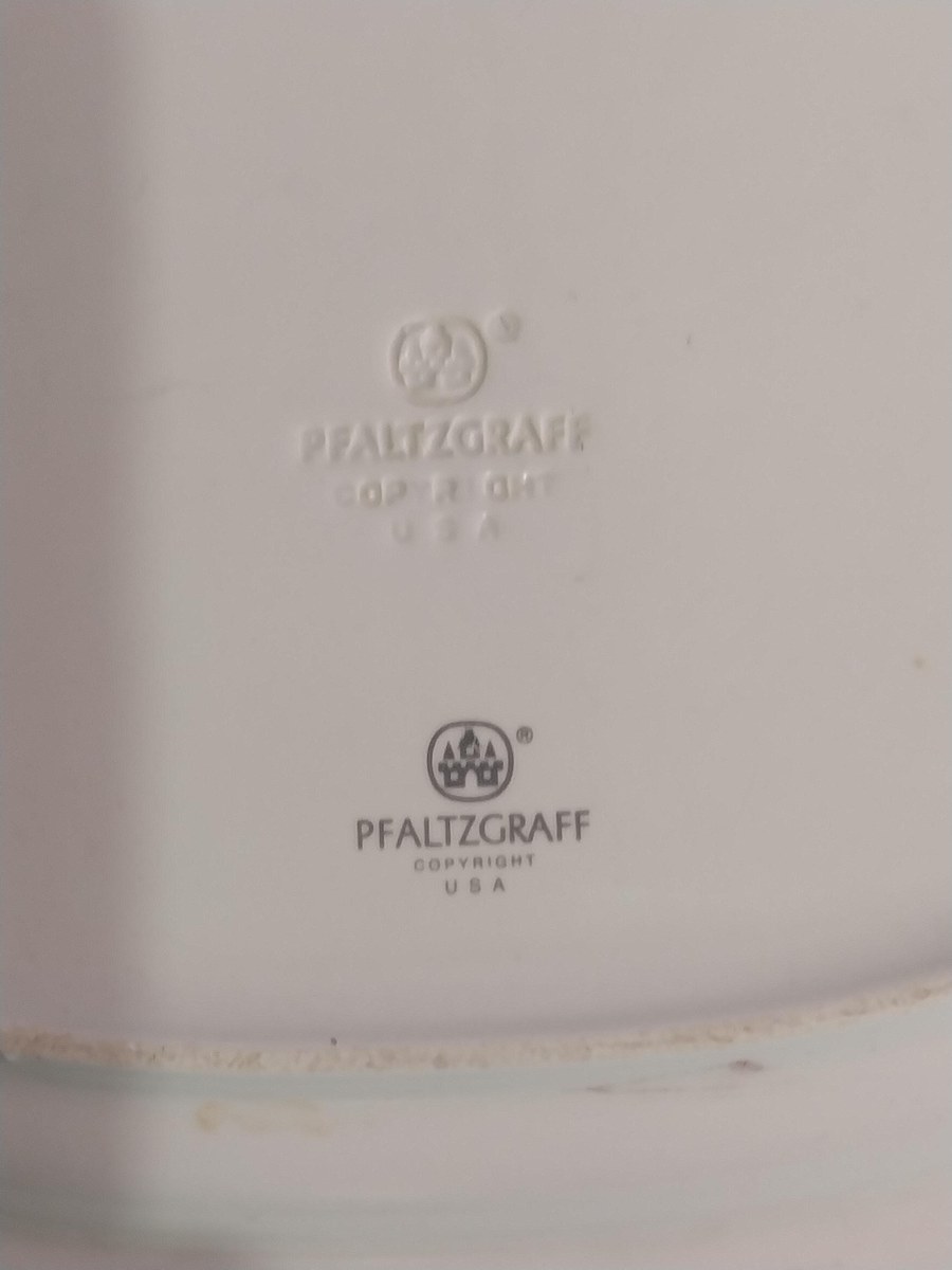 Vintage Pfaltzgraff Tea Rose Platter: 1980s Floral Stoneware, view 4