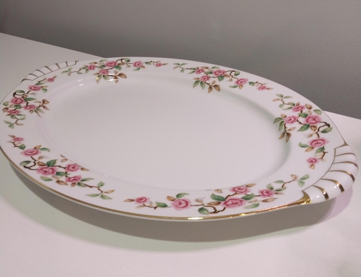 Vintage 17 1/2" Maytime Platter by Kent, Japan, Large, view 2