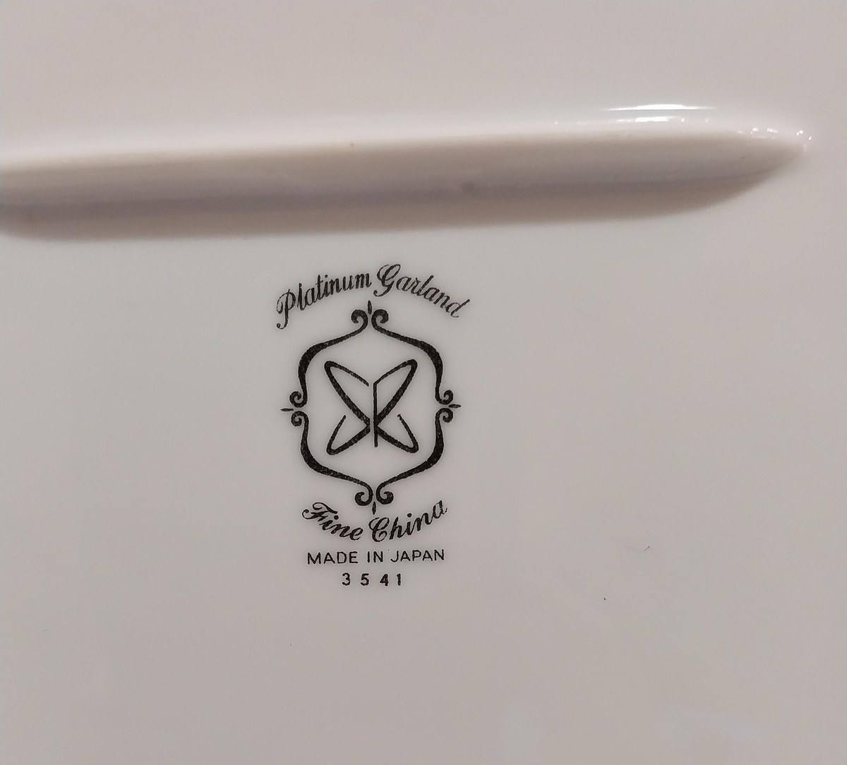 Vintage Harmony House China Platter: Platinum Garland Floral Serving Plate, view 9