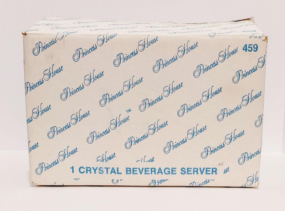 Vintage Princess House Heritage 64 Oz Ice Lip Pitcher w/ Original Box #459 Etched Crystal Iced Tea Water Pitcher 1970s, view 16