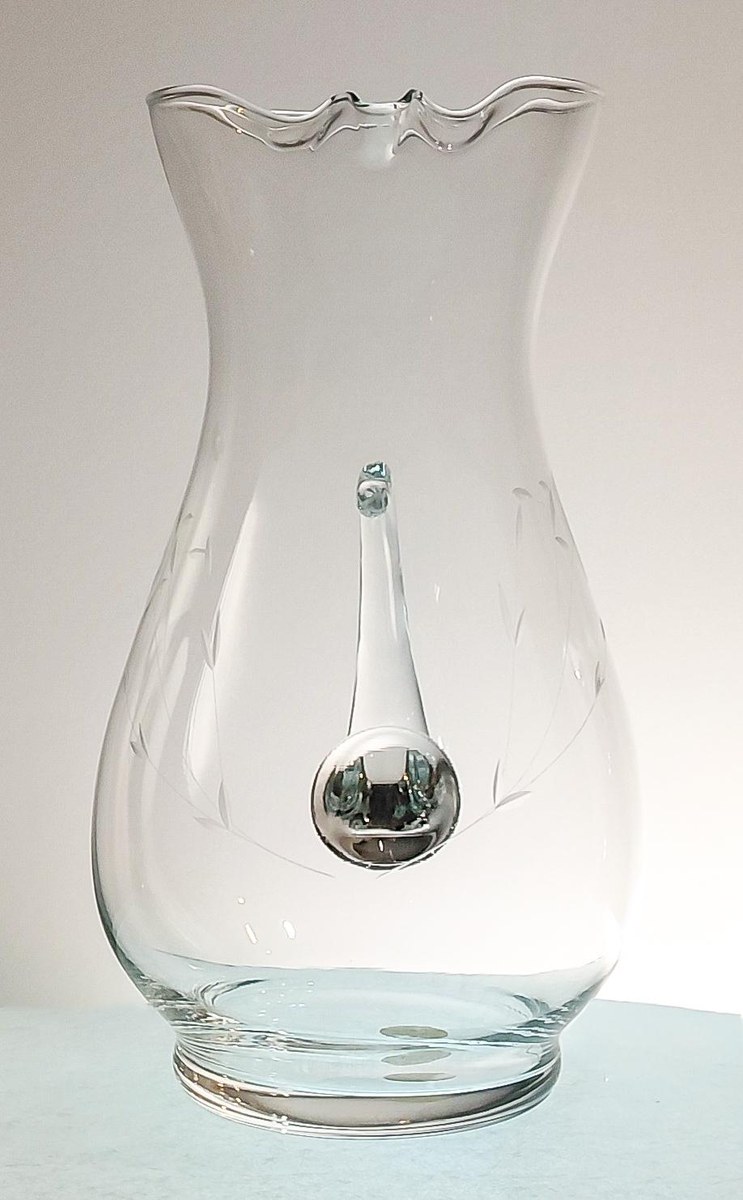 Vintage Princess House Heritage 64 Oz Ice Lip Pitcher w/ Original Box #459 Etched Crystal Iced Tea Water Pitcher 1970s, view 6