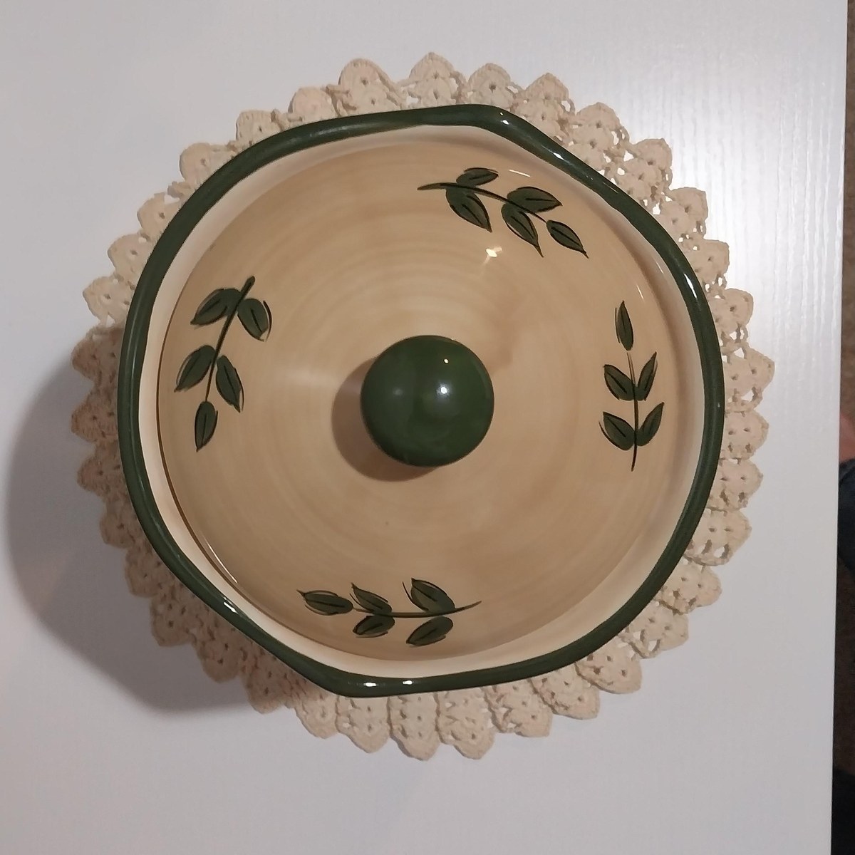 Home Trends Granada Ceramic Canister: Large Hand-Painted Fruit Jar, view 6