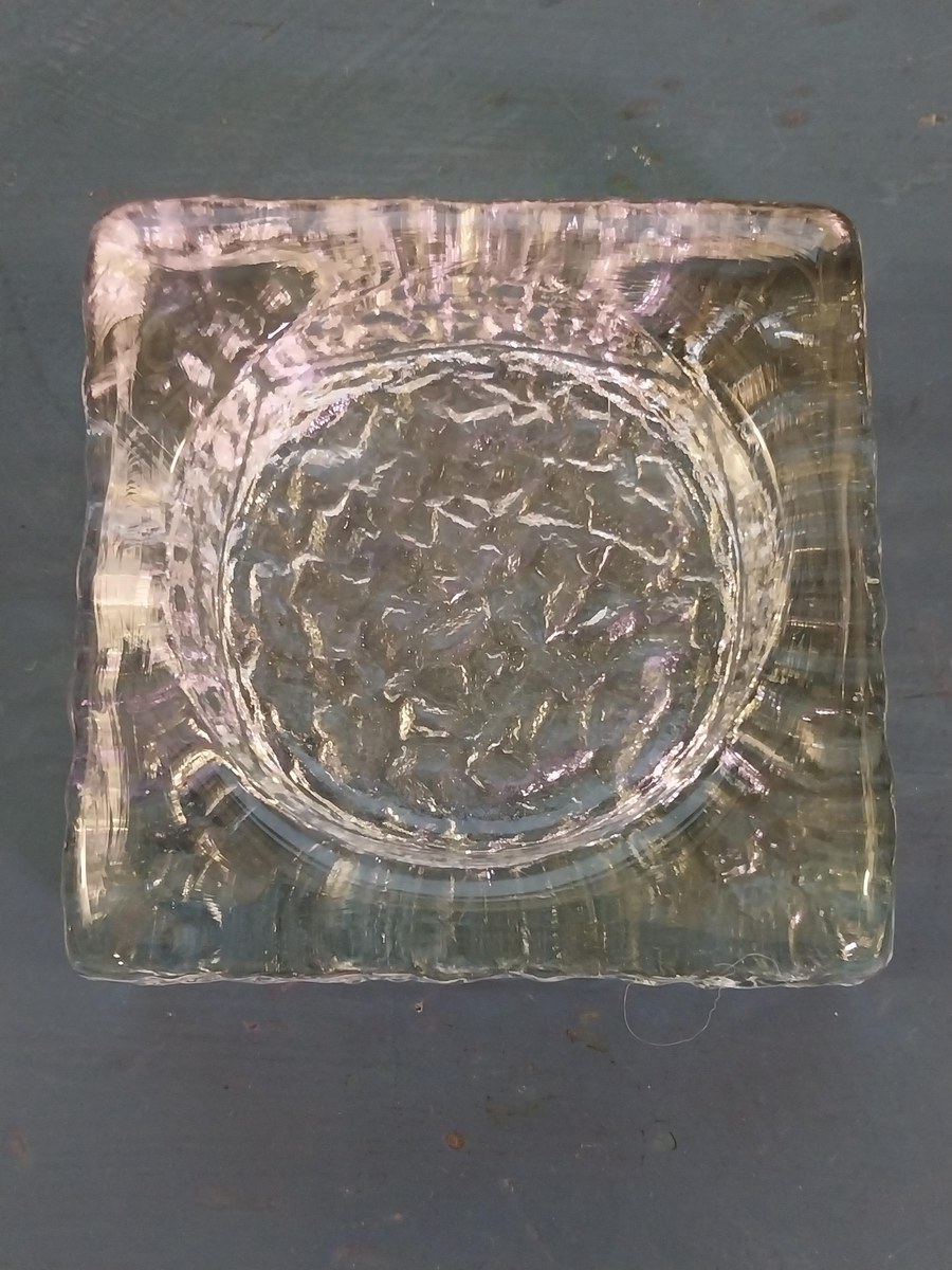 Vintage Orrefors Icecube Bowl: Mid-Century Modern Art Glass by John Selbing, view 10