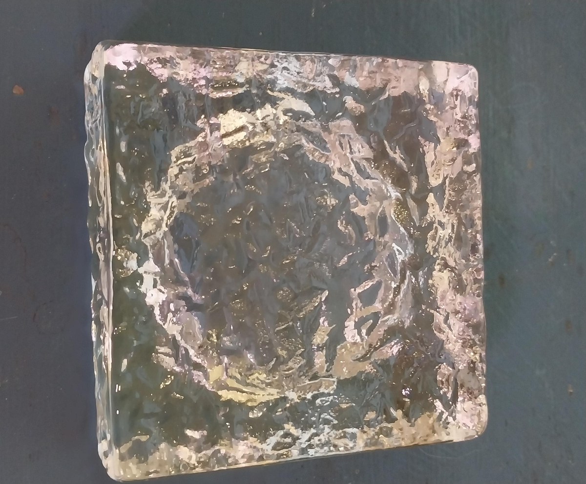 Vintage Orrefors Icecube Bowl: Mid-Century Modern Art Glass by John Selbing, view 4
