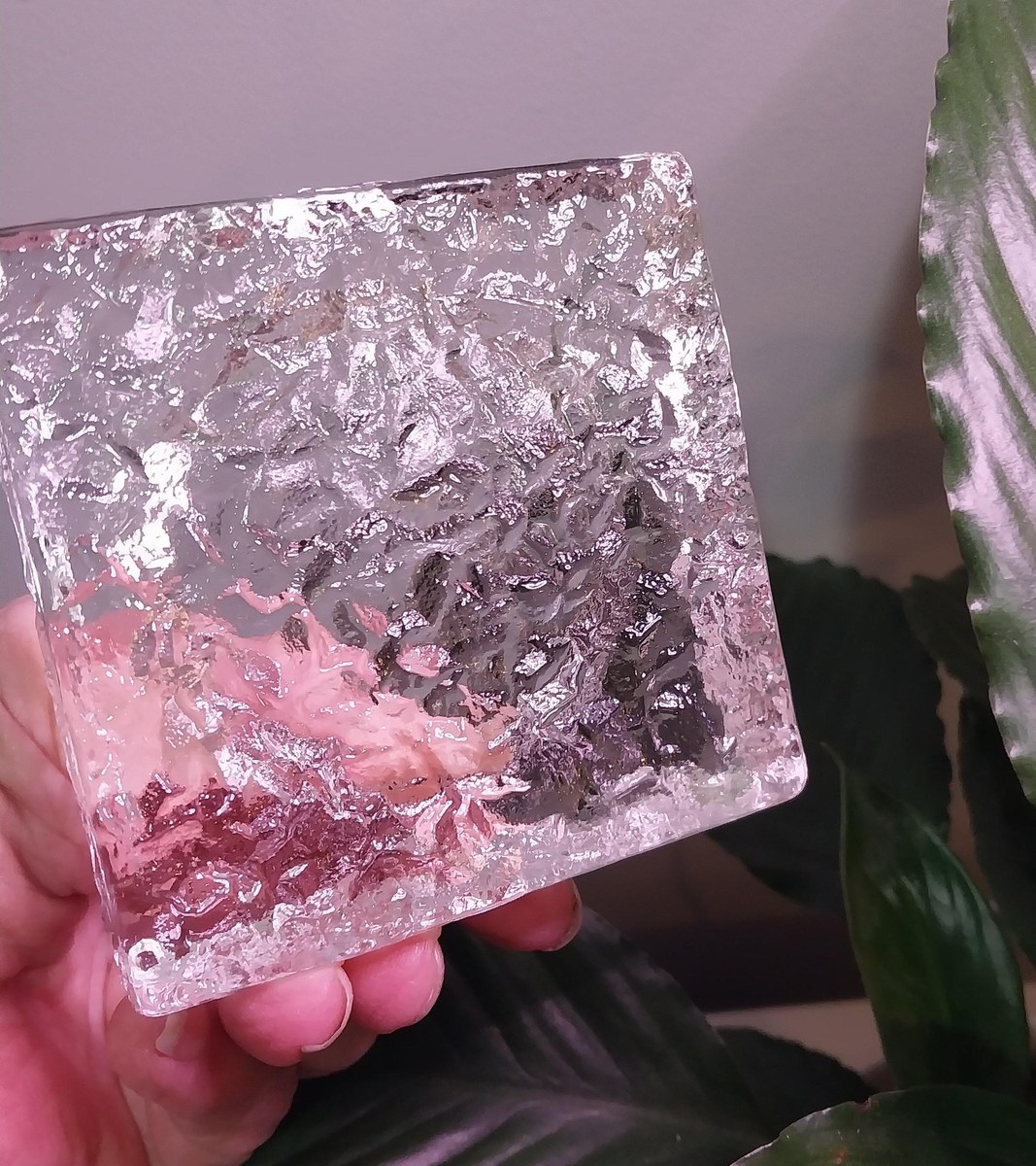 Vintage Orrefors Icecube Bowl: Mid-Century Modern Art Glass by John Selbing, view 6
