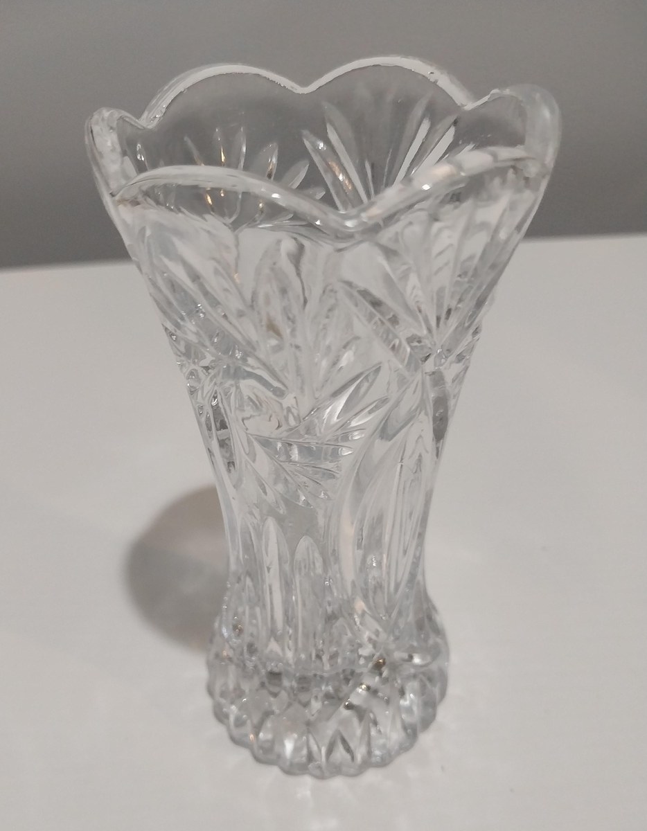 Vintage Cristal D'Arques Vincennes Bud Vase: French Cut Crystal, 5", view 2