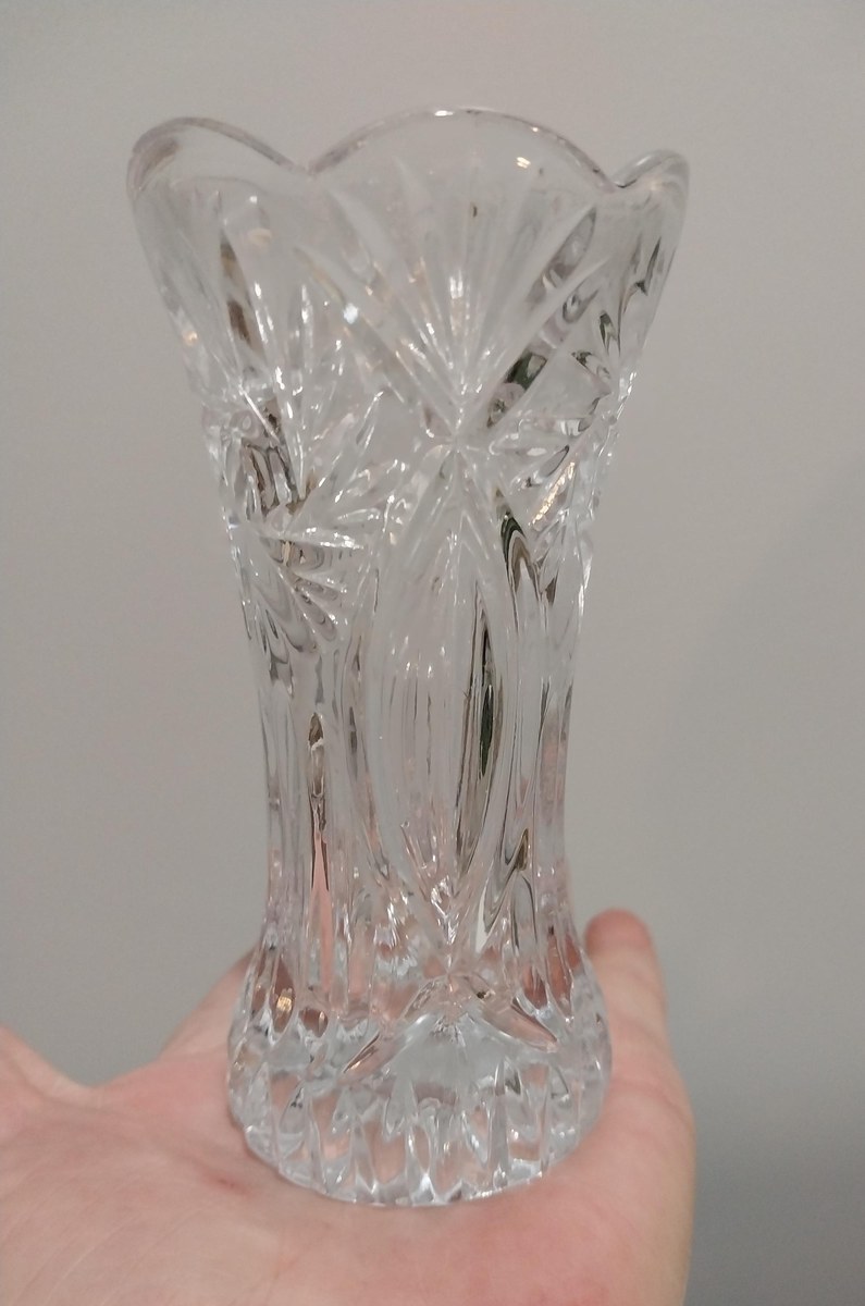 Vintage Cristal D'Arques Vincennes Bud Vase: French Cut Crystal, 5", view 4