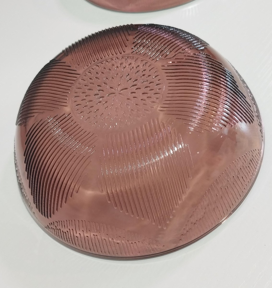 Vintage Cranberry Glass Bowls: Forte Crista FCG2 Textured Salad Bowls, Set of 4, view 4