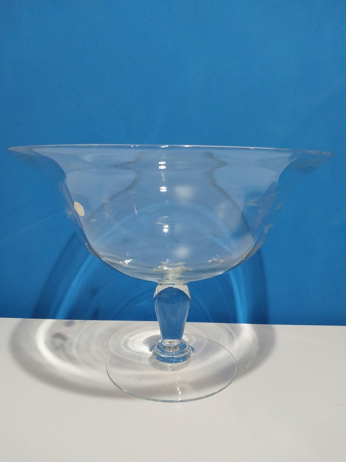 Vintage Princess House Crystal Compote Bowl: XL Heritage Pedestal Centerpiece