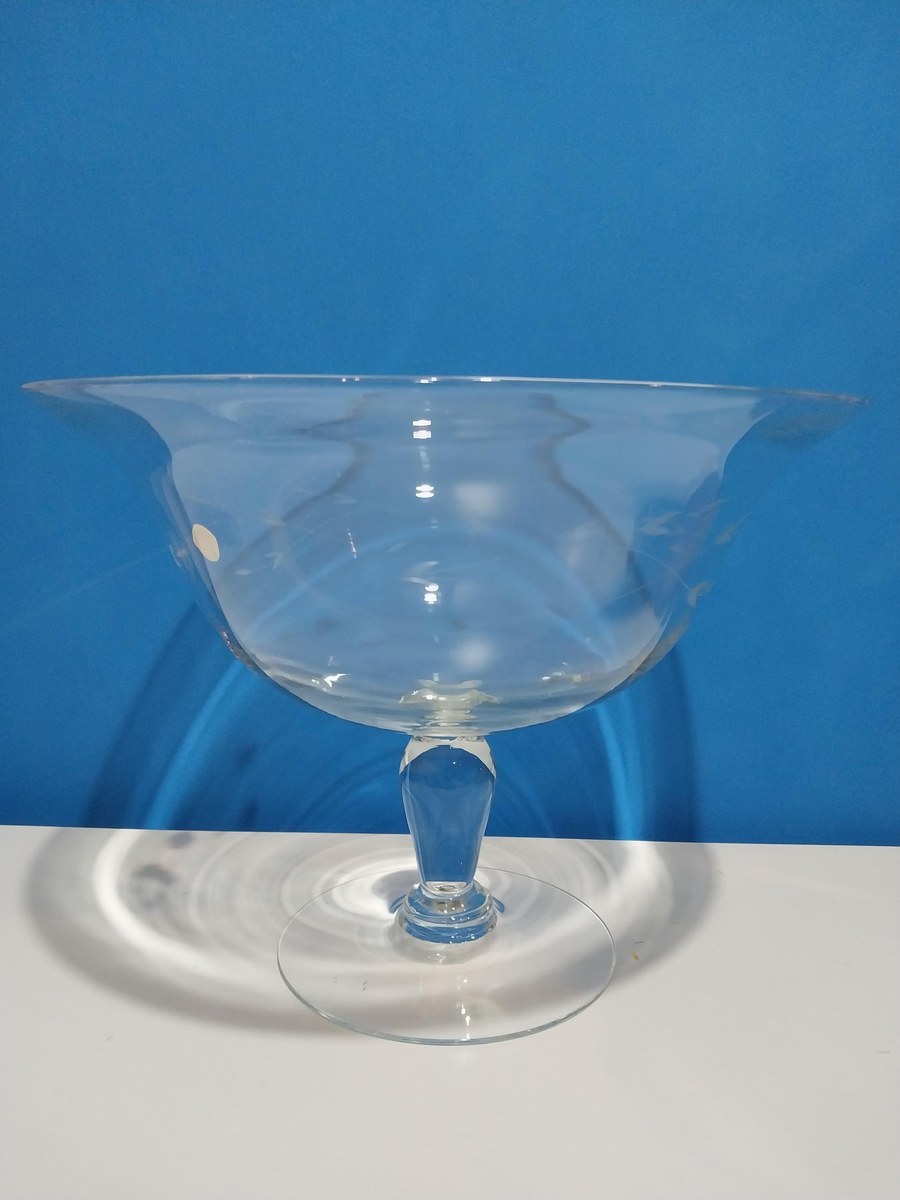 Vintage Princess House Crystal Compote Bowl: XL Heritage Pedestal Centerpiece, view 10