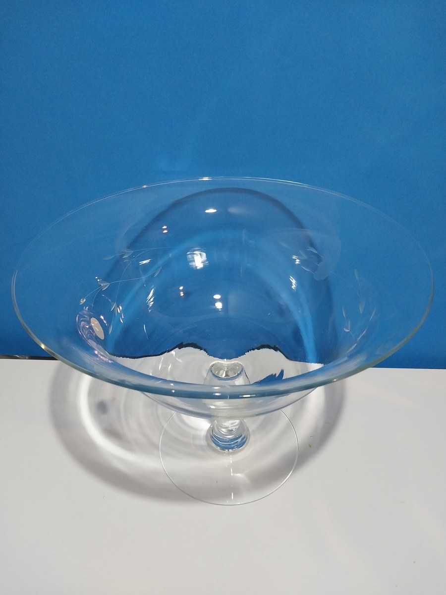 Vintage Princess House Crystal Compote Bowl: XL Heritage Pedestal Centerpiece, view 5