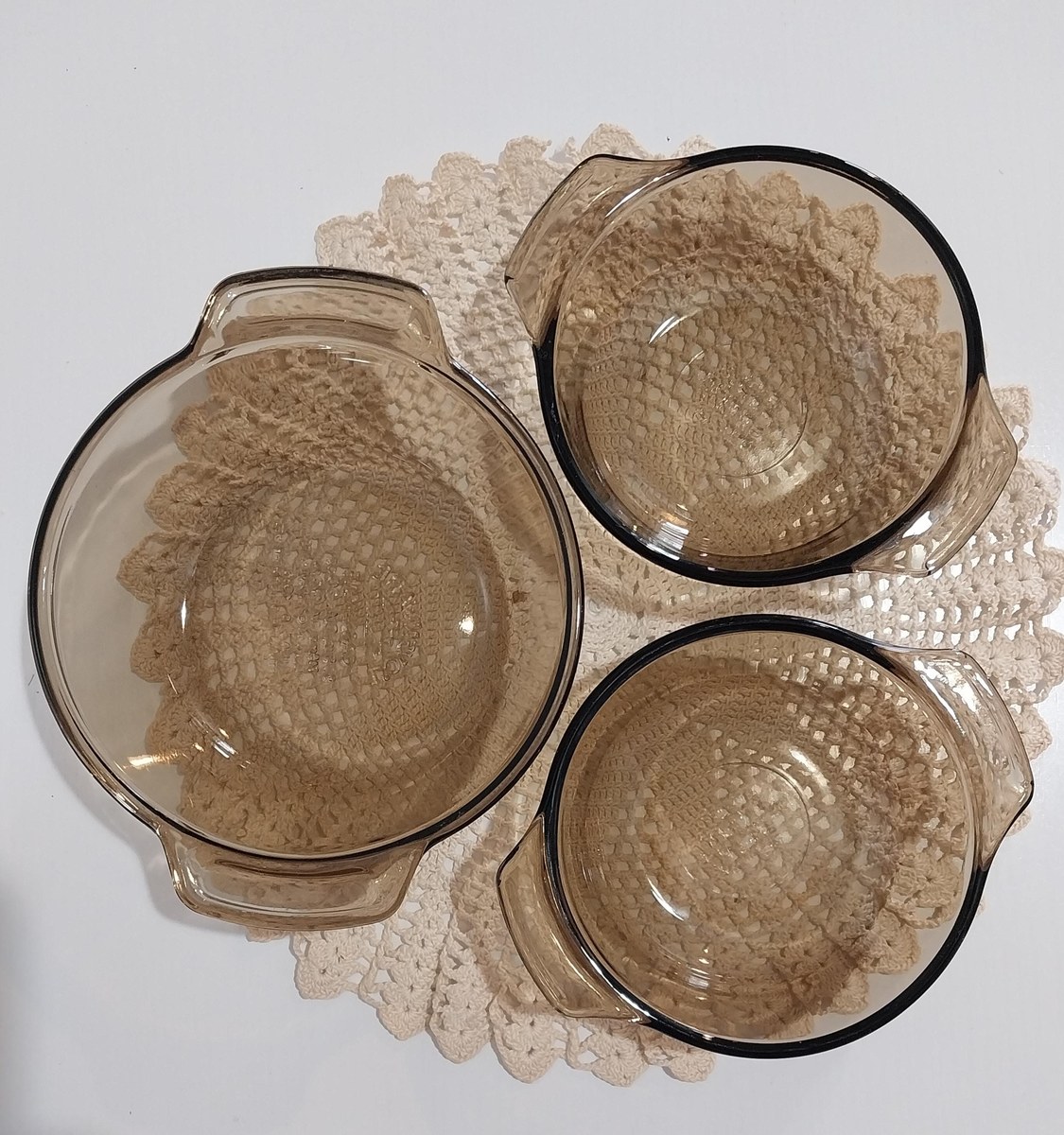 Vintage L'Ovenware Brown Glass Casserole Set: USA-Made Oven-to-Table Dishes, view 10
