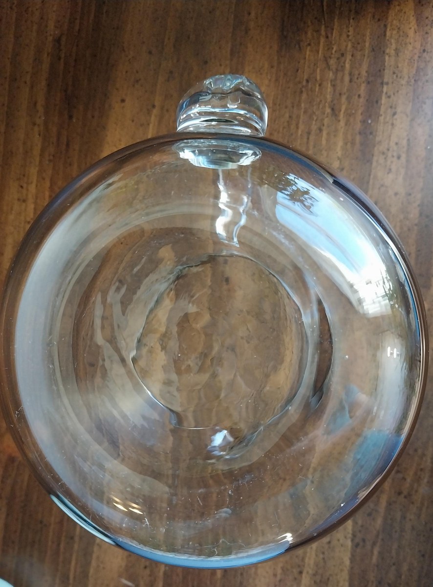 Hand Blown Glass Pitcher: Minimalist Borosilicate Jug with Ice Lip, view 5