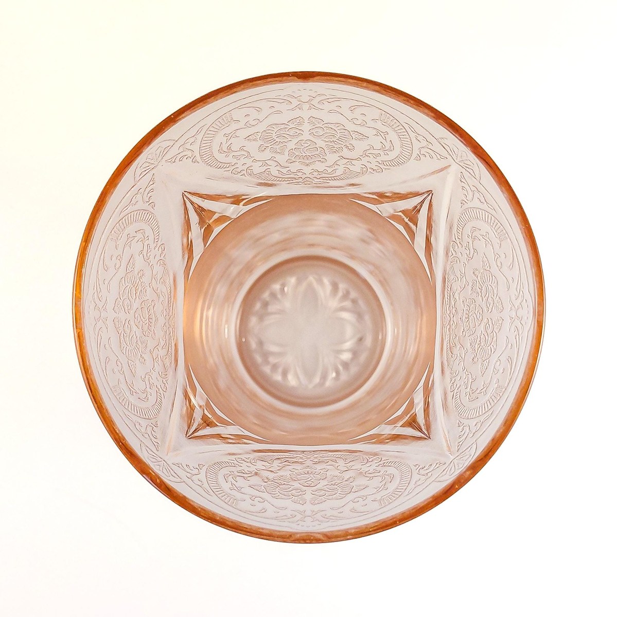 Hazel Atlas Royal Lace Pink Depression Glass Tumblers Set of 4 Rare 12 oz Iced Tea Glasses 1934-1941, view 8