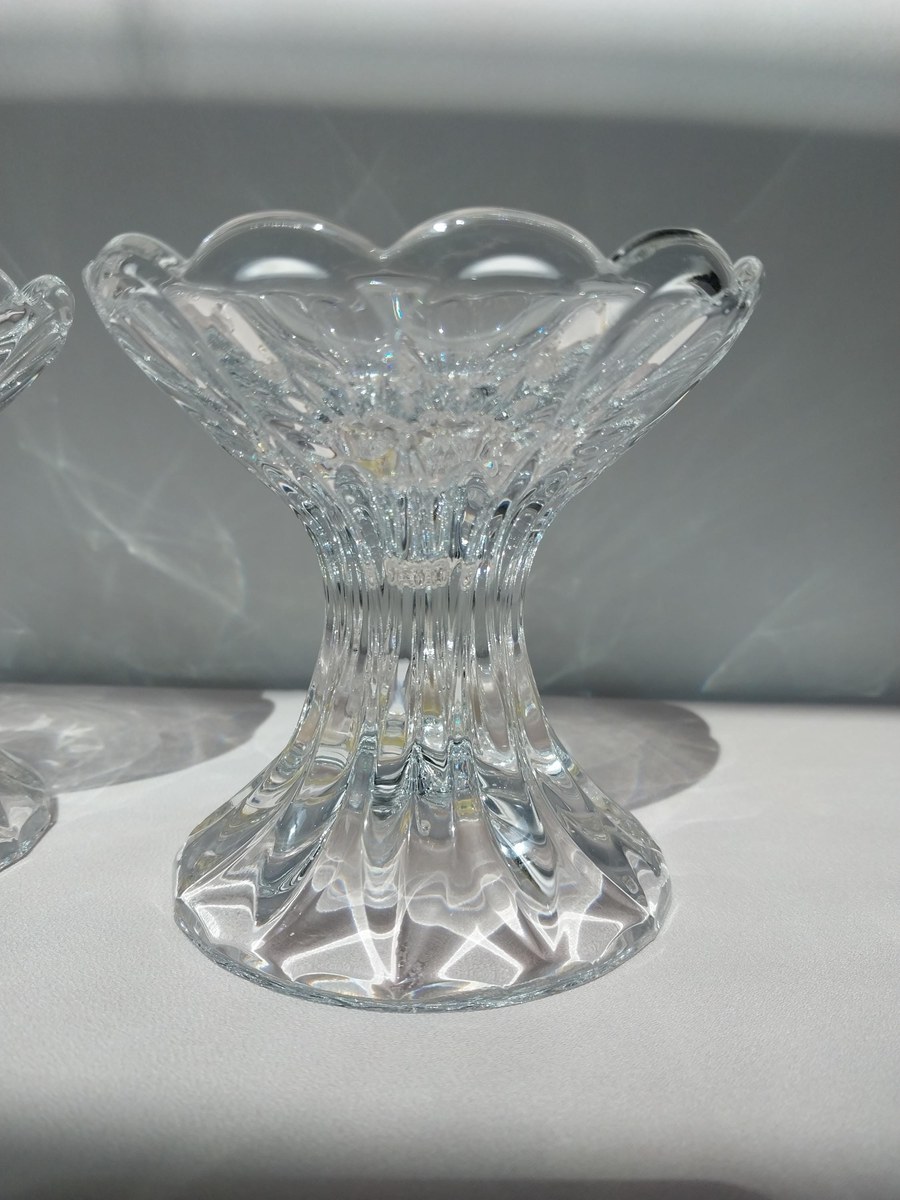 Vintage Gorham Kingsbury Crystal Candlesticks Pair | Full Lead Crystal Candle Holders | Elegant Table Decor | West Germany Crystal, view 10