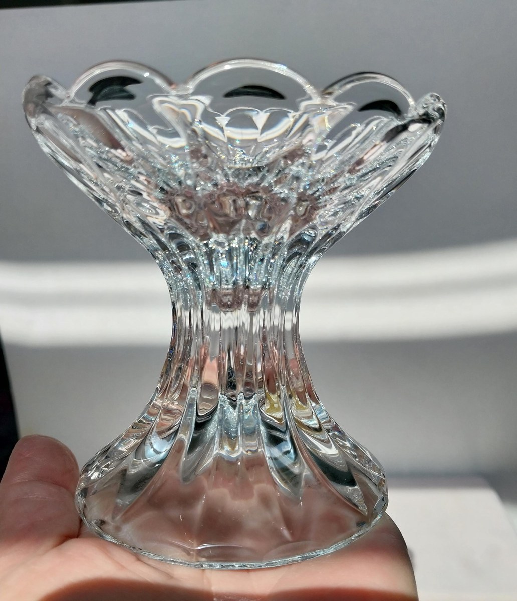 Vintage Gorham Kingsbury Crystal Candlesticks Pair | Full Lead Crystal Candle Holders | Elegant Table Decor | West Germany Crystal, view 6