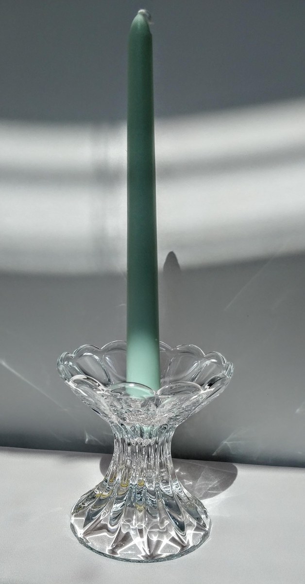 Vintage Gorham Kingsbury Crystal Candlesticks Pair | Full Lead Crystal Candle Holders | Elegant Table Decor | West Germany Crystal, view 9