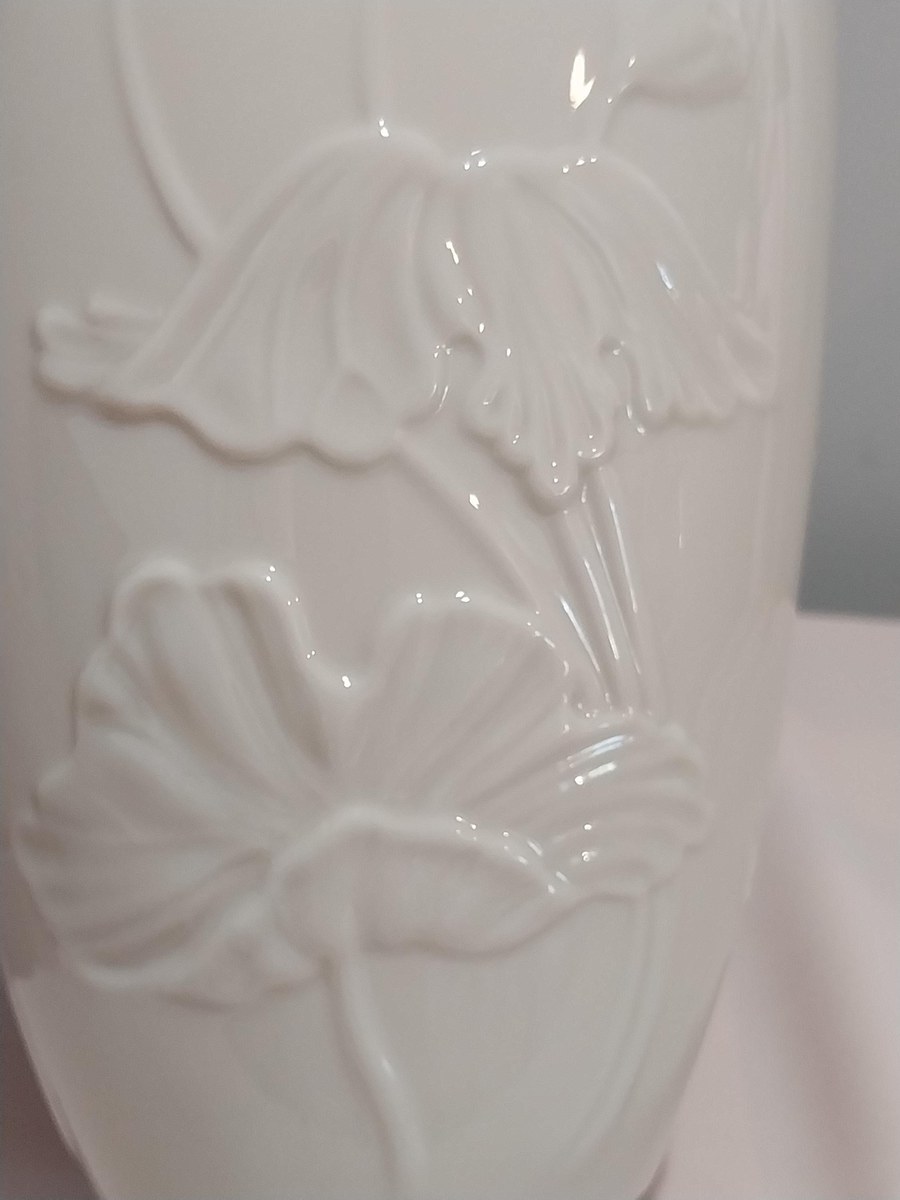 Vintage Lenox Westbury Vase: Bone China with Gilt Floral Rim, view 3
