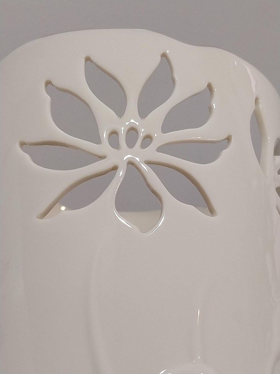 Vintage Lenox Westbury Vase: Bone China with Gilt Floral Rim, view 4