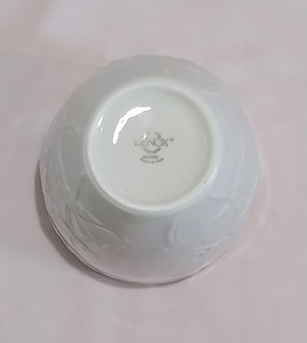 Vintage Lenox Westbury Vase: Bone China with Gilt Floral Rim, view 8